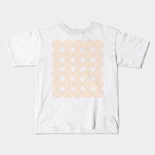 Geometric orange spirals - relaxing pattern Kids T-Shirt